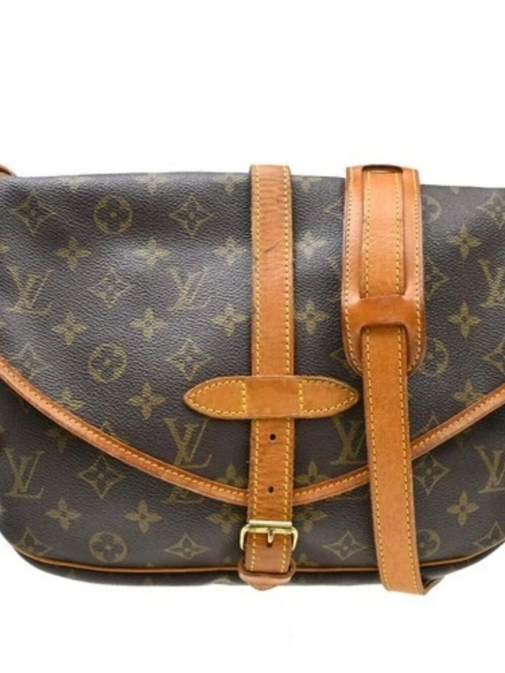 Best05 LOUIS VUITTON MONOGRAM SAUMUR 30 SHOULDER BAG M42256 AR1905 BQ00832